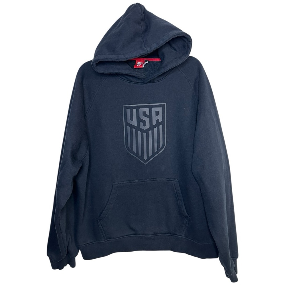 USA Tonal Oversized Raglan Pullover Hoodie Navy Unisex Large One Nation One Team